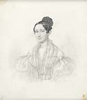 Anonymous French Artist, middle 19th century, Portrait of a Young Lady, black chalk